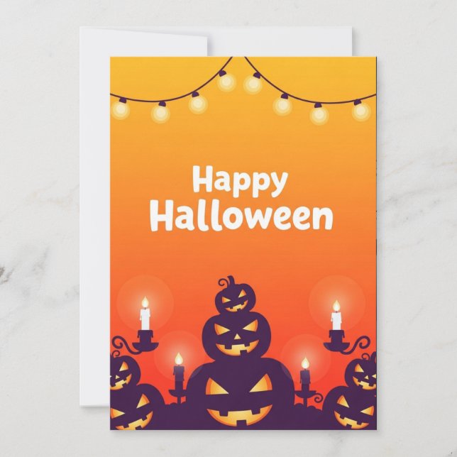 Invitación nocturna espeluznante de Halloween (Anverso)