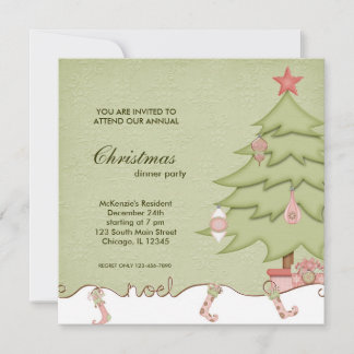 Invitación Noel Navidad Dinner