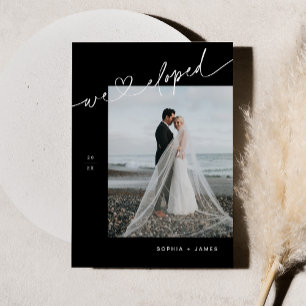 INVITACIÓN NOIR de Elopement Minimalista