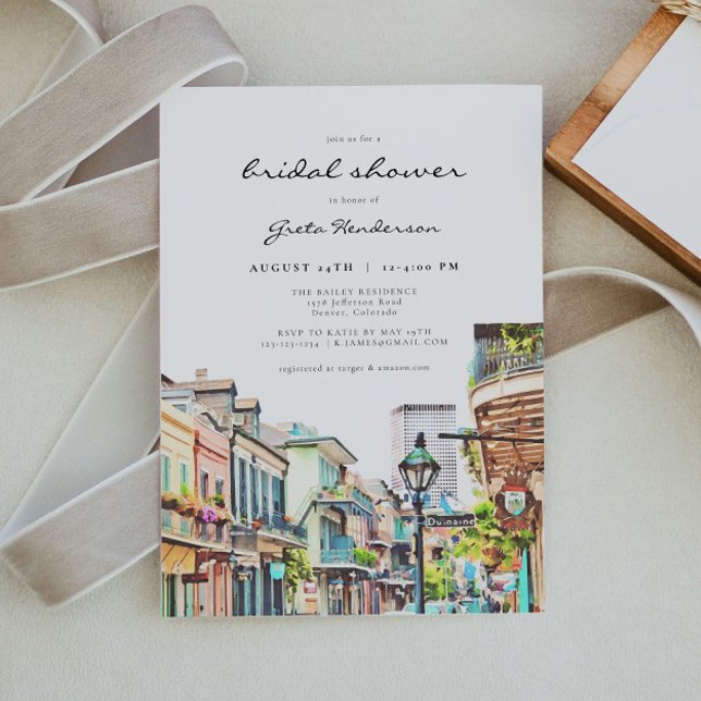 Invitación NOLA | Nueva Orleans Mardi Gras Bridal Shower (Subido por el creador)