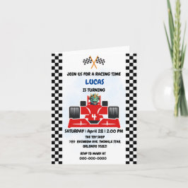 Invitación Nombramiento de los niños de carreras rojas de los