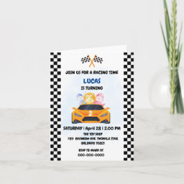 Invitación Nombramiento de los niños de carreras rojas de los