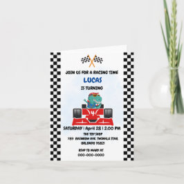 Invitación Nombramiento de los niños de carreras rojas de los