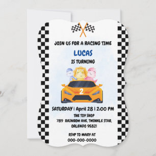 Invitación Nombramiento de los niños de carreras rojas de los