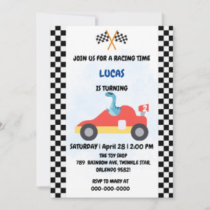 Invitación Nombramiento de los niños de carreras rojas de los