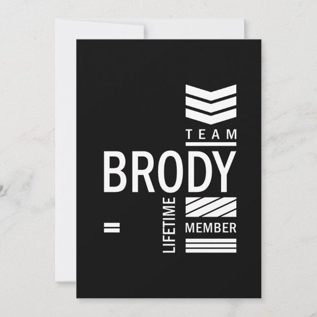 Invitación Nombramiento personalizado de Brody Regalo de cump (Anverso)