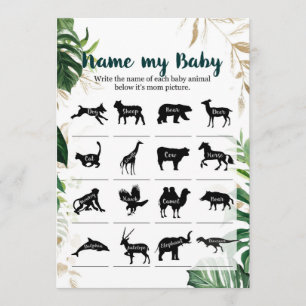 Invitación Nombrar a mi bebé Safari de Baby Shower
