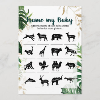 Invitación Nombrar a mi bebé Safari de Baby Shower