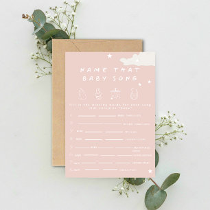 Invitación Nombrar esa canción del bebé Rústico juego de duch