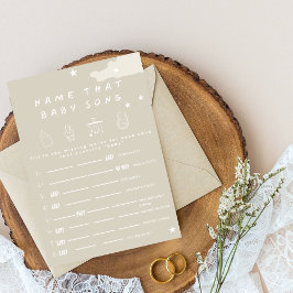 Invitación Nombrar esa canción del bebé Rústico juego de duch