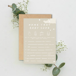 Invitación Nombrar esa canción del bebé Rústico juego de duch