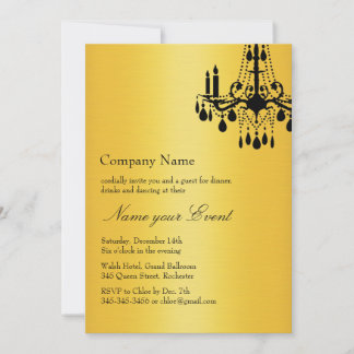 Invitación Nombrar la sala de baile del evento Gold