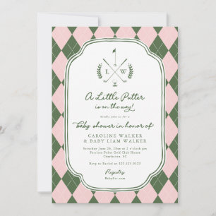 Invitación Nombre Cresta Pequeño Putter en Camino Golf Baby S
