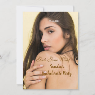 Invitación nombre de despedida de soltera chicas desmelenadas