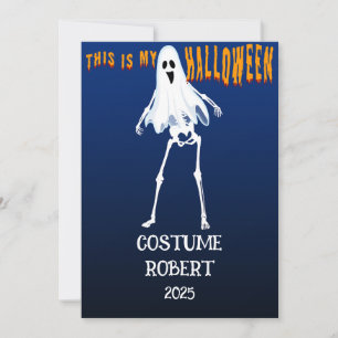 Invitación Nombre de disfraz de Halloween personalizado