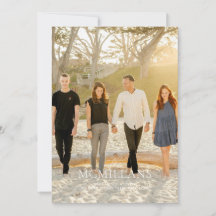 Nombre de familia elegante Floral Navidad Fiesta