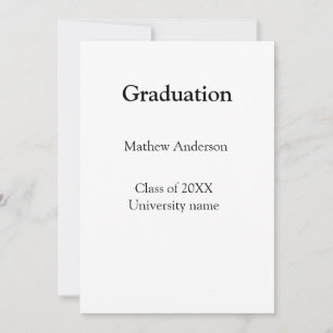Invitación nombre de graduación clase de 20XX nombre de unive