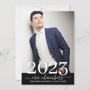 Invitación Nombre de guión gráfico de graduación elegante