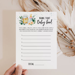 Invitación Nombre de la comida para bebé Juego La bebé está e