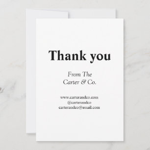 Invitación nombre de la empresa de agradecimiento del sitio w