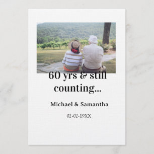 Invitación nombre de la foto del 60 aniversario que aún cuent
