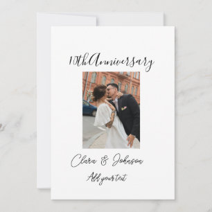 Invitación nombre de pareja de foto de aniversario de bodas 1