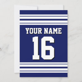 Invitación Nombre del número de Personalizado de Jersey del e
