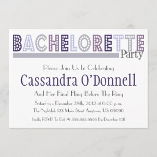 Invitación Nombre en las luces Bachelorette que el fiesta