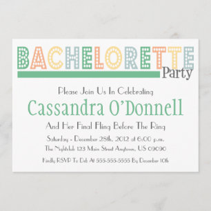 Invitación Nombre en las luces Bachelorette que el fiesta