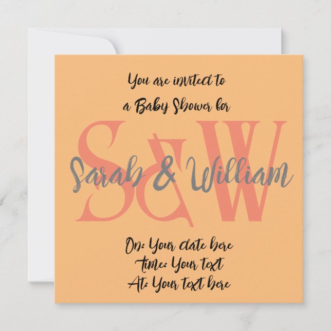 Invitación Nombre mínimo del monólogo de la ducha (Anverso)