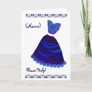 Invitación NOMBRE PERSONALIZADO Bridesmaid Royal Blue y Purpl