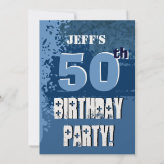 Invitación Nombre personalizado de cumpleaños número 50 SORPR