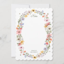 Invitación Nombre personalizado de flor de flores silvestres