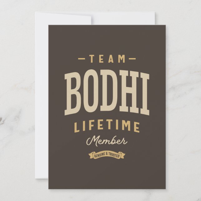 Invitación Nombre personalizado del miembro de Team Bodhi Lif (Anverso)