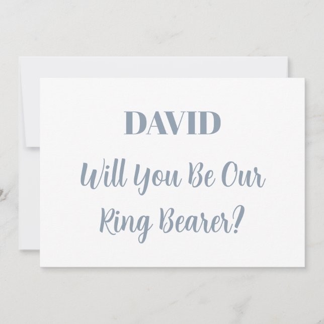 Invitación Nombre personalizado del portador del anillo Boda  (Anverso)