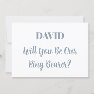Invitación Nombre personalizado del portador del anillo Boda