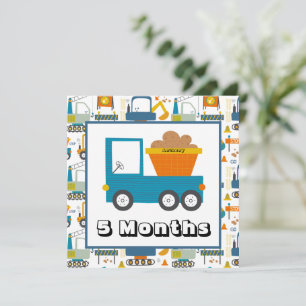 Invitación Nombre personalizado Marcadores mensuales de hitos