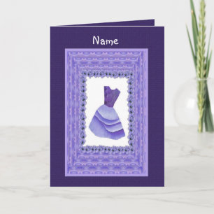 Invitación Nombre personalizado - VESTIDO DE FLORISTA Morado 