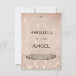 Invitación Nombre significa Angelica Purpurina Rosa Dulce 16