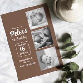 Invitación Nombre y foto fiesta de cumpleaños 