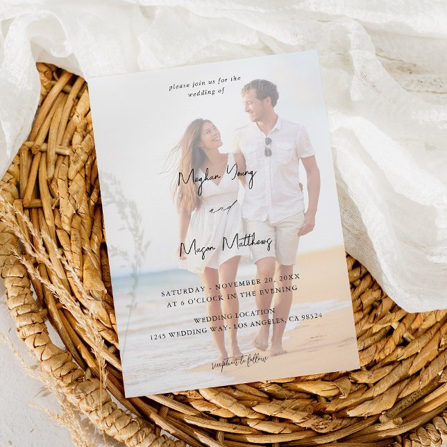 Invitación Nombres Boda moderno de foto 6 V3 (Subido por el creador)
