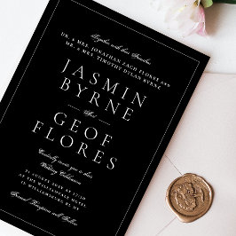 Invitación Nombres clásicos | Boda con tramas premium