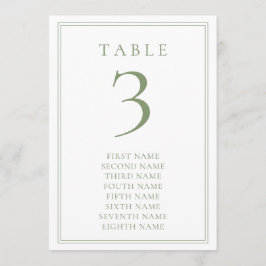 Invitación Nombres de boda minimalista moderna cálida en verd
