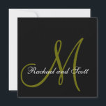 Invitación Nombres elegantes del monograma de las<br><div class="desc">Nombres elegantes del monograma de las invitaciones del boda</div>