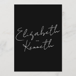 Invitación Nombres personalizados modernos y sencillos Boda b