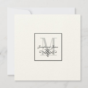 Invitación Nombres poner crema del monograma de las
