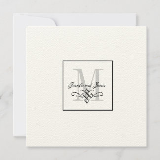 Invitación Nombres poner crema del monograma de las