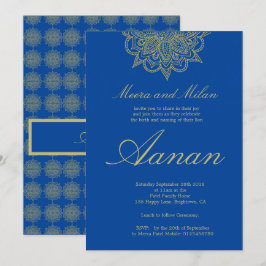 Invitación Nomenclatura de bebés Hindu Namkaran Ceremonia Azu