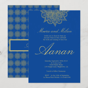 Invitación Nomenclatura de bebés Hindu Namkaran Ceremonia Azu