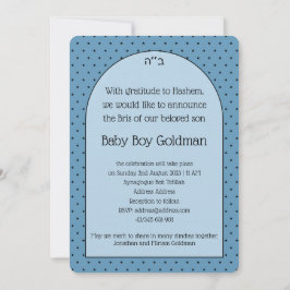 Invitación Nomenclatura de Brit Milah, niño judío